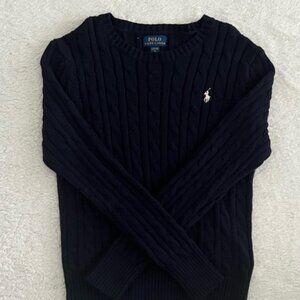 Polo Ralph Lauren Girls Cable Knit Sweater – Size M Classic Knitwear